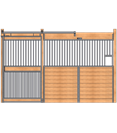 10 Foot Standard Stall Front with Full Grill Door and Feed Opening